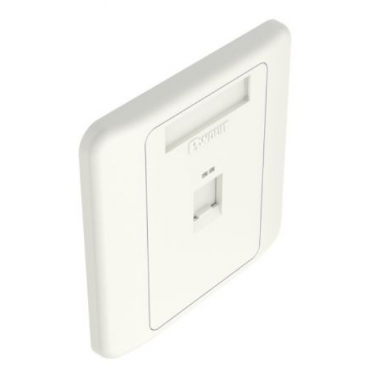 FACEPLATE, ANGLED, 1-GANG, 1-PORT, WHITE – Abgewinkelte Blende Für Elektroinstallation, Weiß
